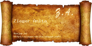 Zieger Anita névjegykártya