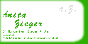 anita zieger business card
